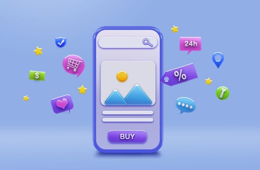 Shopping icon design for e commerce photo