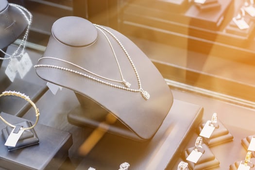 Jewelry shop window display photo