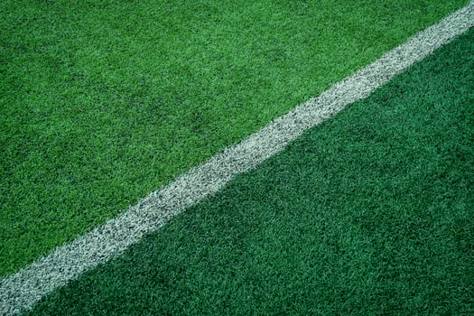 artificial turf of Soccer football field photo