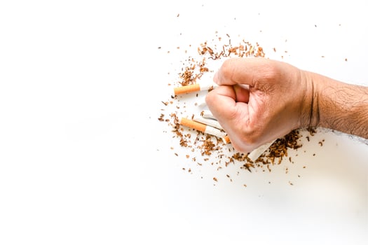 Concept World No Tobacco Day takes place around the world on 31 May every year. It aims to promote the abstention of all forms of tobacco consumption for 24 hours around the world. Blurred background photo