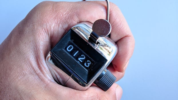 Antique and classic Hand Tally Counter. photo