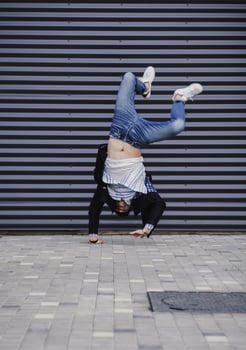 Street dancer in street photo