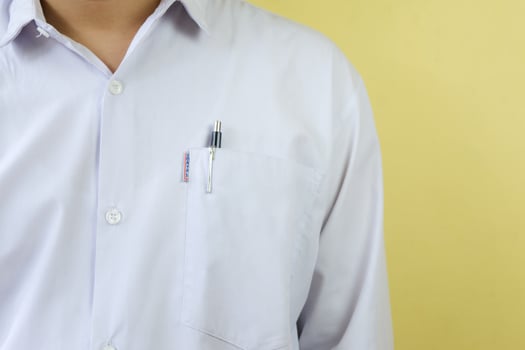 Businessman figure on side photo