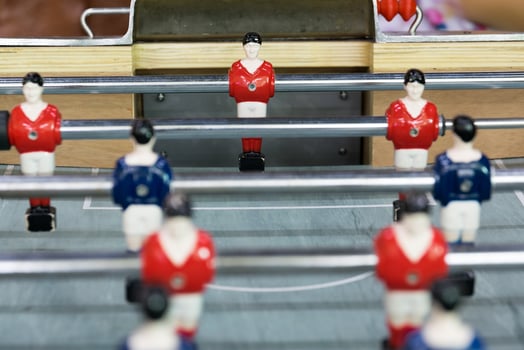 Detail of a table soccer game photo
