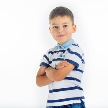 little boy footballer isolated photo