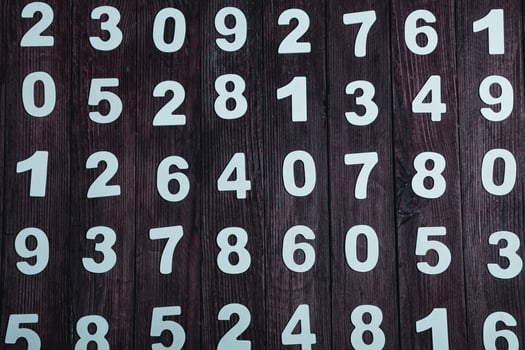 Background of numbers. from zero to nine. Numbers texture. Finance data concept. Mathematic. Seamless pattern with numbers. financial crisis concept. Business success. photo