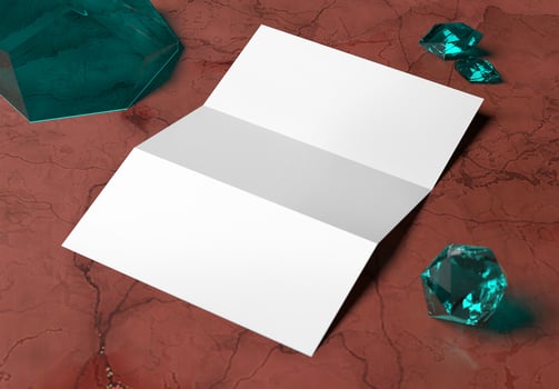 Trifold brochure mockup design template photo