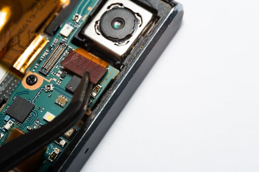 camera modules being used in mobile phones. development of mobile cameras. Digital camera lens part. sensor and technology smartphone new high resolution cameras. Mobile phone camera module photo