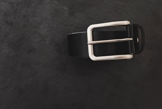 black leather belt photo