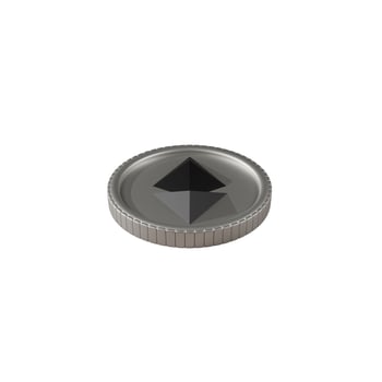 3D rendering ETH coin isolated on white background from side view photo