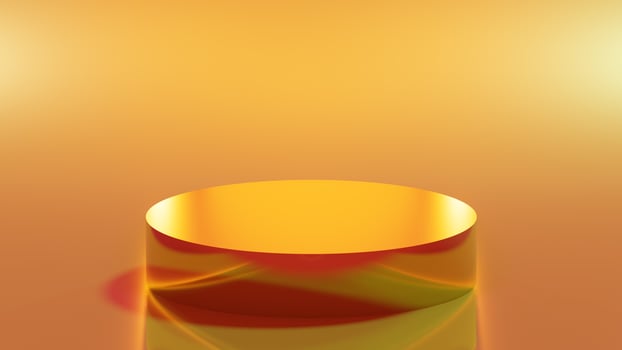 golden 3D product etalase photo