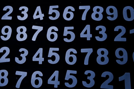 Background of numbers. from zero to nine. Numbers texture. Finance data concept. Matematic. Seamless pattern with numbers. financial crisis concept. Business success. photo