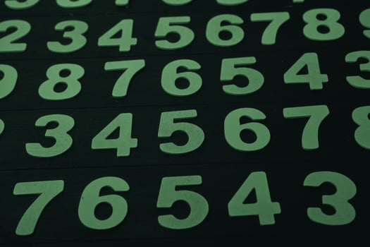 Background of numbers. from zero to nine. Numbers texture. Finance data concept. Matematic. Seamless pattern with numbers. financial crisis concept. Business success. photo