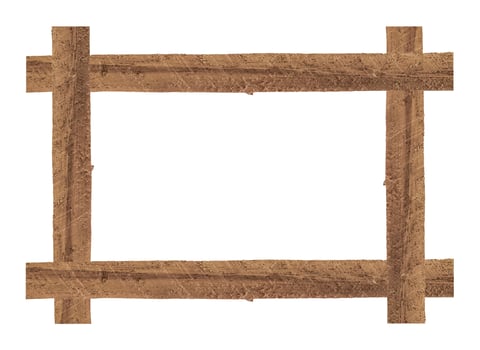 Wooden picture frame isolated on white background. with clipping path. photo