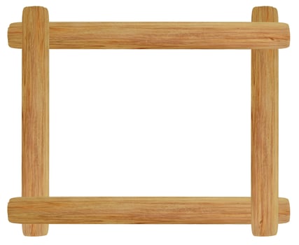 Wooden picture frame isolated on white background. with clipping path. photo