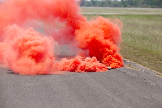 Red smoke texture for background photo