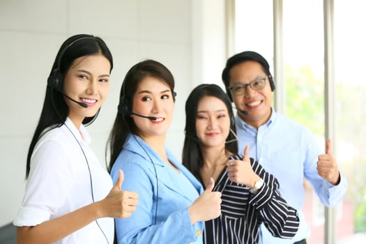 Service Team Concept. Operator or Contact Center Sale in Office, Information People Call Center, Quality Professional Team Sales Support Office. Environment Workplace Representative Company. photo