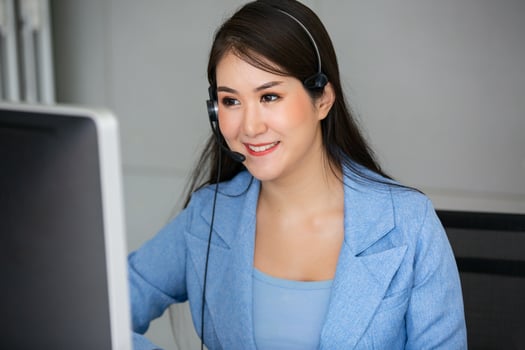 Call center operators. photo