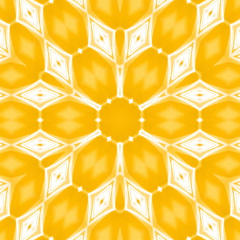Yellow and white abstract square background. Kaleidoscope pattern. Free background. photo