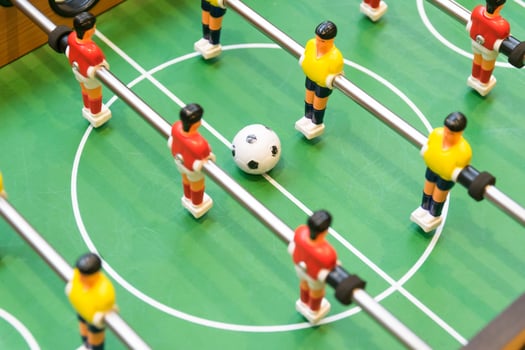 Detail of a table soccer game photo