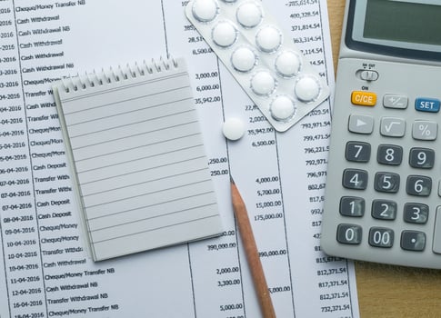 Planning monthly budget, Finance about health concept photo