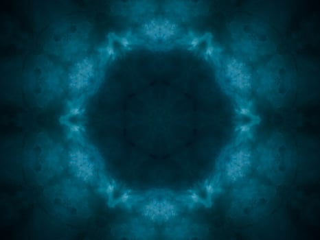 Turqoise and black kaleidoscope pattern. Abstract background. Free photo. photo