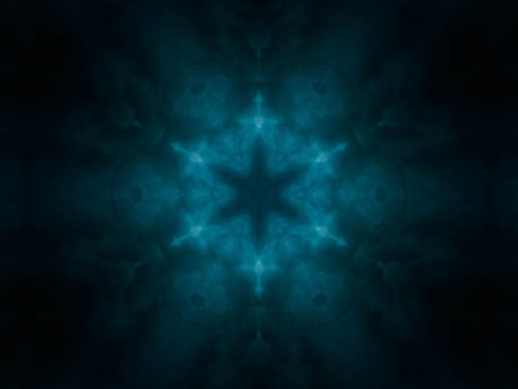 Turqoise and black kaleidoscope pattern. Abstract background. Free photo. photo