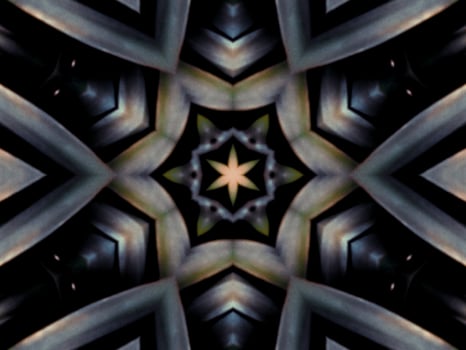 Black and white kaleidoscope pattern. Abstract background. Free photo. photo