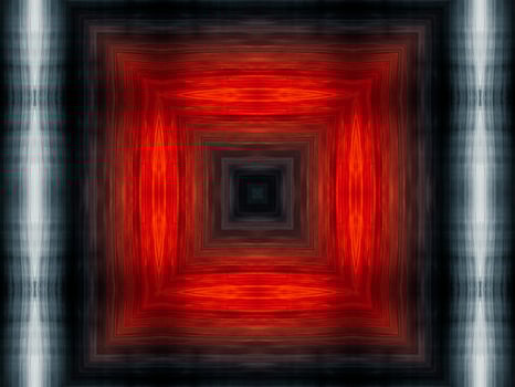 Symmetrical kaleidoscope pattern. Red white black abstract background. Free photo. photo