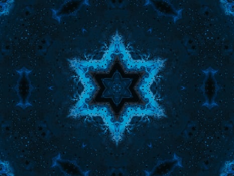 Frozen dark blue sea kaleidoscope pattern. Abstract background. Free photo. photo