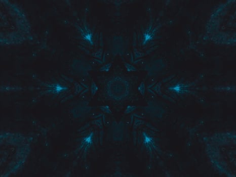 Frozen dark blue sea kaleidoscope pattern. Abstract background. Free photo. photo