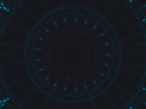 Gothic vibes abstract background in dark blue and black color. Kaleidoscope pattern. Free photo. photo