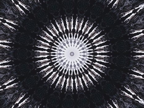 Gothic vibes abstract background in dark blue and black color. Kaleidoscope pattern. Free photo. photo