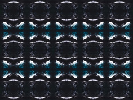Gothic vibes abstract background in dark blue and black color. Kaleidoscope pattern. Free photo. photo