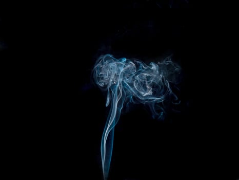 smoke texture on black background photo