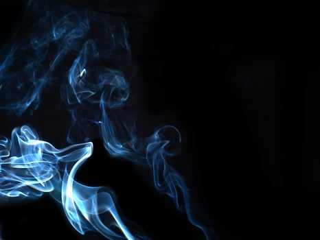 smoke texture on black background photo