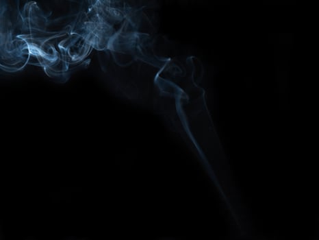 smoke texture on black background photo