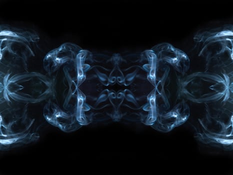 smoke texture on black background photo