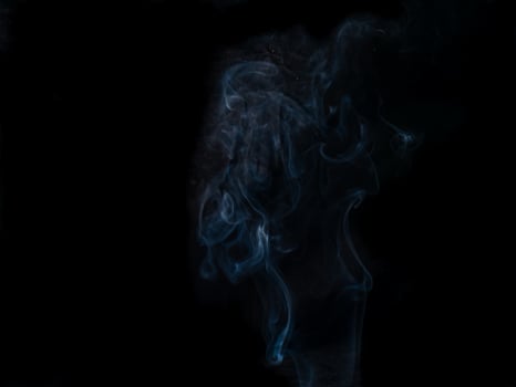 smoke texture on black background. photo