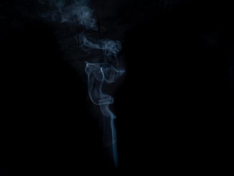 smoke texture on black background. photo