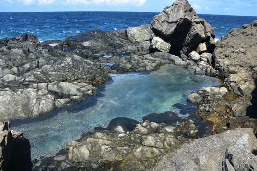Inviting Hidden Natural Pool in the Caribbean photo