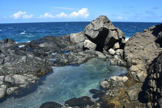 Peaceful Hidden Natural Pool Along Arubas Coast photo