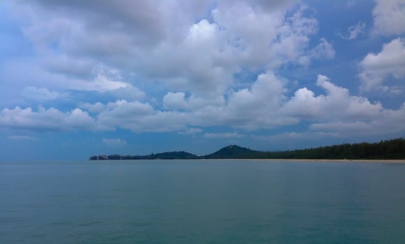 The ocean off the coast photo