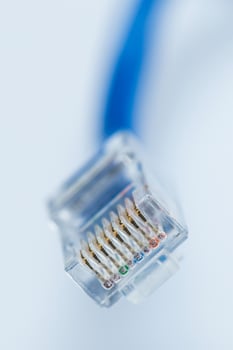 Closeup of Ethernet cable photo