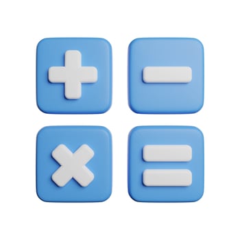 Calculator or financial calculation 3d icon photo high quality