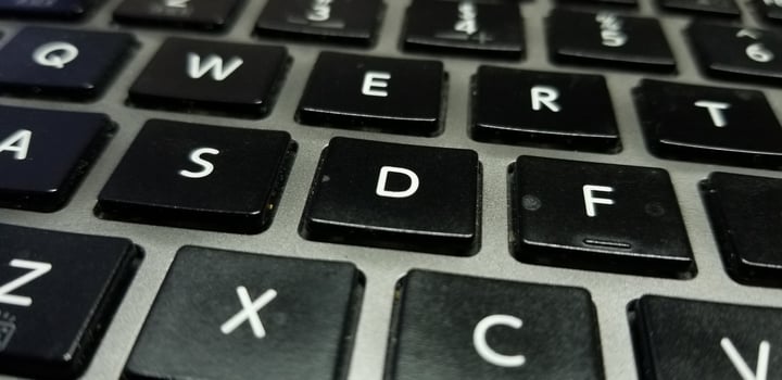 Laptop Keyboard super close-up photo