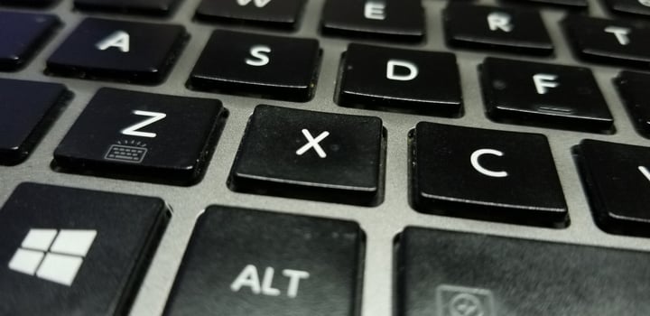Laptop Keyboard super close-up photo