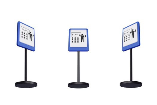 3d render illustration traffic signs of School photo