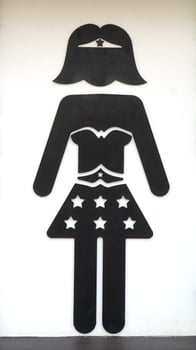 Woman Icon Black and White. photo