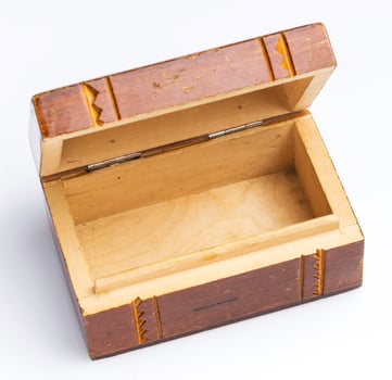 Vintage wooden casket photo
